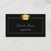 D'appel Carte de nom de diplôme moderne Insertion Gold Fra (Devant)