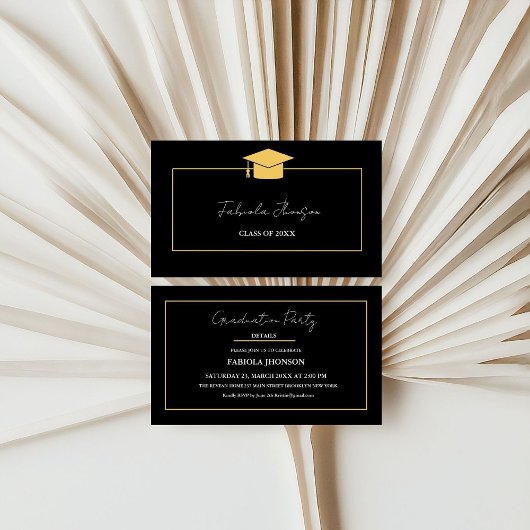 D'appel Carte de nom de diplôme moderne Insertion Gold Fra