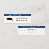 D'appel Carte de nom de diplôme Parties scintillant élégan (Devant / Derrière)