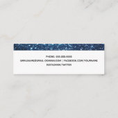 D'appel Carte de nom de diplôme Parties scintillant élégan (Dos)