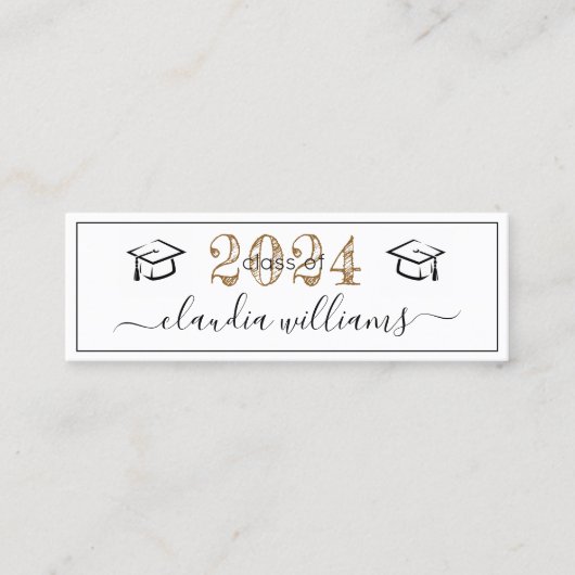 D'appel Carte de nom de diplôme - Simple Classic Insert Ca (Devant)