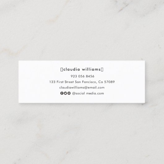 D'appel Carte de nom de diplôme - Simple Classic Insert Ca (Dos)