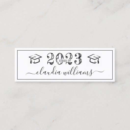 D'appel Carte de nom de diplôme - Simple Classic Insert Ca (Devant)