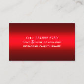 D'appel Carte de nom de diplôme - Stylish Plain Red Gradie (Dos)