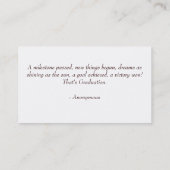 D'appel Carte de nom de diplôme triple frontière (Dos)