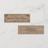 D'appel Carte de nom de graduation papier Kraft Brown Inse (Devant / Derrière)