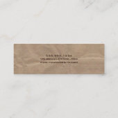 D'appel Carte de nom de graduation papier Kraft Brown Inse (Dos)