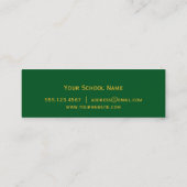 D'appel Carte de nom de la collégiale d'or vert (Dos)