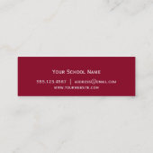 D'appel Carte de nom de la collégiale rouge Maroon (Dos)