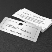 D'appel Carte de nom de la graduation Silver Metallic Look