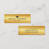 D'appel Carte de nom de la Parties scintillant d'or intégr (Devant / Derrière)