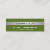 D'appel Carte de nom de l'année de classe verte rayée arge (Dos)