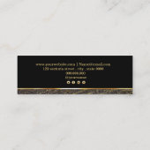 D'appel Carte de nom de l'année supérieure Noir et or (Dos)