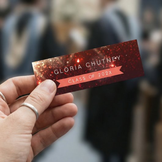 D'appel Carte de nom de l'étudiant Sparkles élégant