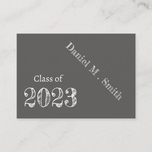 D'appel Carte de nom de remise de diplôme - aspect tableau (Devant)