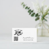 D'appel Carte de nom de remise de diplôme avec code QR ins (Debout devant)