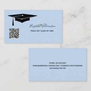D'appel Carte de nom de remise de diplôme avec QR Code ins