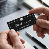 D'appel Carte de nom de remise de diplôme - Élégant noir e