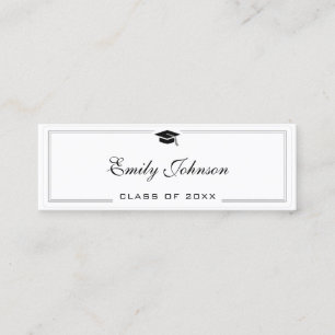 D'appel Carte de nom de remise des diplômes - Élégant Clas