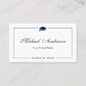 D'appel Carte de nom de remise des diplômes simple et prop (Devant)