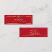 D'appel Carte de nom d'insertion de diplôme Red Gold perso (Devant / Derrière)