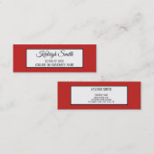 D'appel Carte de nom d'insertion de diplôme rouge et blanc (Devant / Derrière)