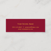 D'appel Carte de nom d'insertion de graduation jaune rouge (Dos)