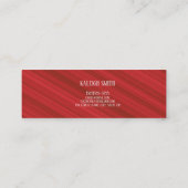 D'appel Carte de nom d'insertion de la photo rouge personn (Dos)