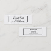 D'appel Carte de nom d'insertion de remise de diplôme blan (Devant / Derrière)