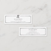 D'appel Carte de nom d'insertion d'un diplôme blanc en arg (Devant / Derrière)