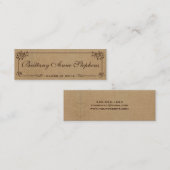 D'appel Carte de nom d'obtention de diplôme Burlap Inserti (Devant / Derrière)