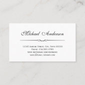 D'appel Carte de nom du Casquette de grade noir blanc élég (Dos)