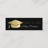 D'appel Carte de nom du diplômé Classe élégante de (Devant)