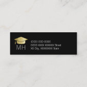 D'appel Carte de nom du diplômé Classe élégante de (Dos)