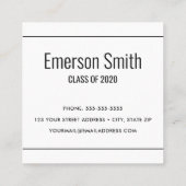 D'appel Carte de nom du diplôme de fin d'études supérieure (Dos)