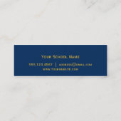 D'appel Carte de nom du diplôme de la collégiale jaune de (Dos)