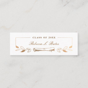 D'appel Carte de nom Elegant Gold Graduate