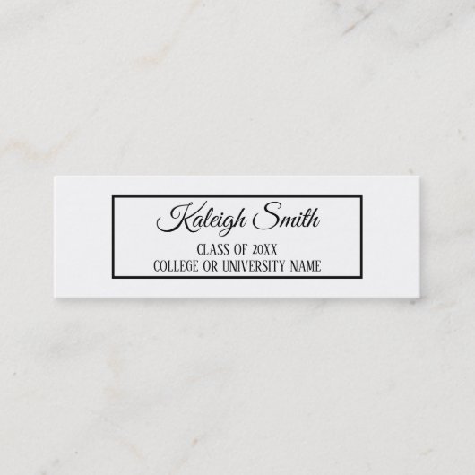 D'appel Carte de nom Insère un diplôme blanc solide (Devant)