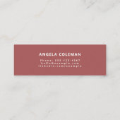 D'appel Carte de nom minimaliste moderne Red Graduation (Dos)