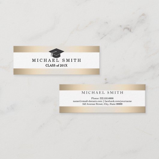 D'appel Carte de nom moderne élégante (Devant / Derrière)