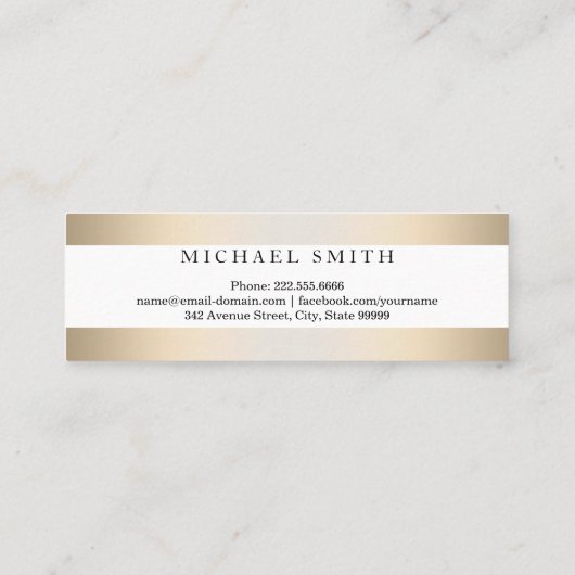 D'appel Carte de nom moderne élégante (Dos)