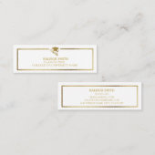 D'appel Carte de nom personnalisée en or blanc pour insert (Devant / Derrière)