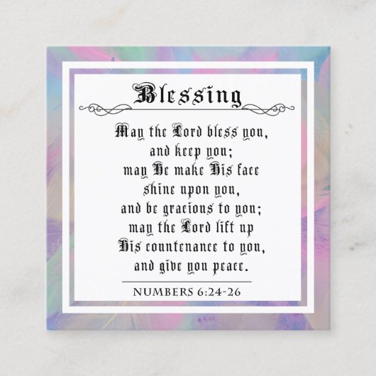 D'appel Carte de notes BIble Priestly Blessing Pastel Feat (Devant)