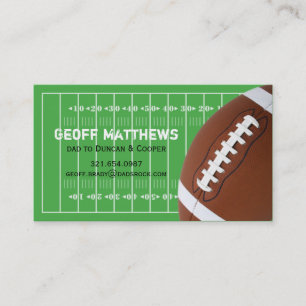 D'appel Carte de papa/maman de terrain de football