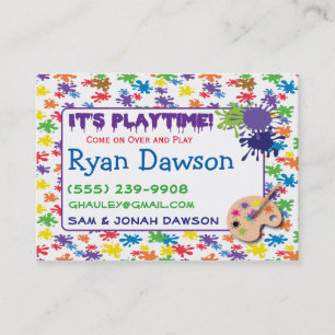 D'appel Carte de Playdate d'artiste et de peintre