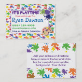 D'appel Carte de Playdate d'artiste et de peintre (Devant / Derrière)