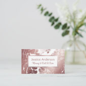 D'appel Carte de Playdate de maman en or rose et marbre (Debout devant)