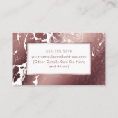 D'appel Carte de Playdate de maman en or rose et marbre (Dos)