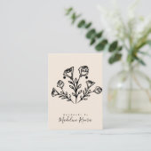 D'appel Carte de Présentation Artisanale de Roses Abstrait (Debout devant)