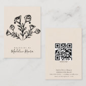 D'appel Carte de Présentation Artisanale de Roses Abstrait (Devant / Derrière)
